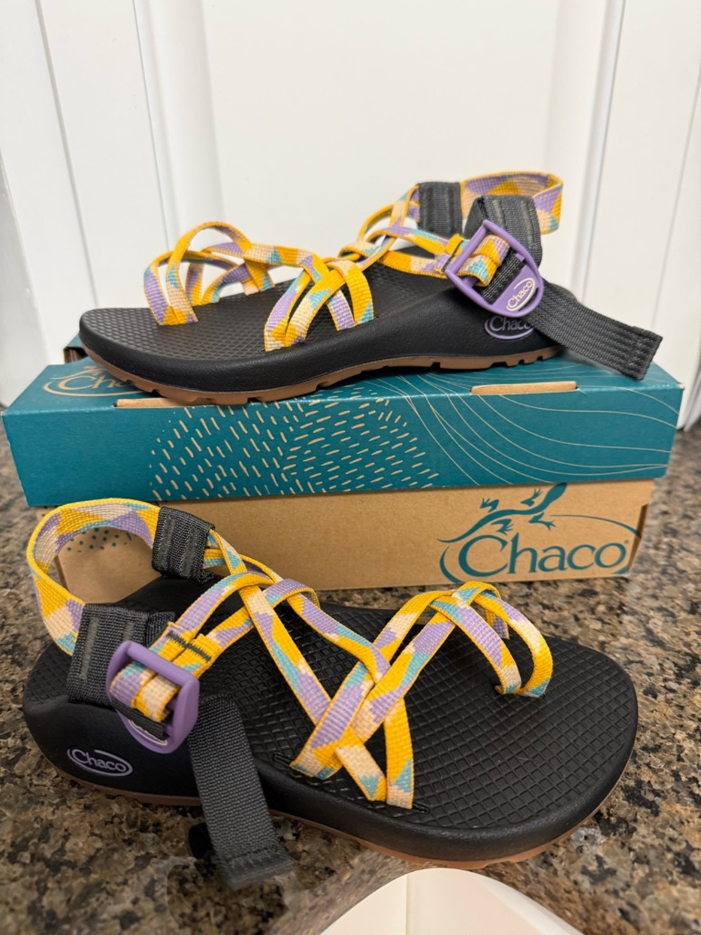 New In Box Chaco Women's ZX/2 Classic sandals Revamp Gold Color way Size Women 5